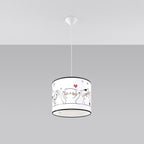 Suspension enfant chats 30 cm E27 de profil