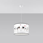 Suspension enfant chats 40 cm E27 de profil