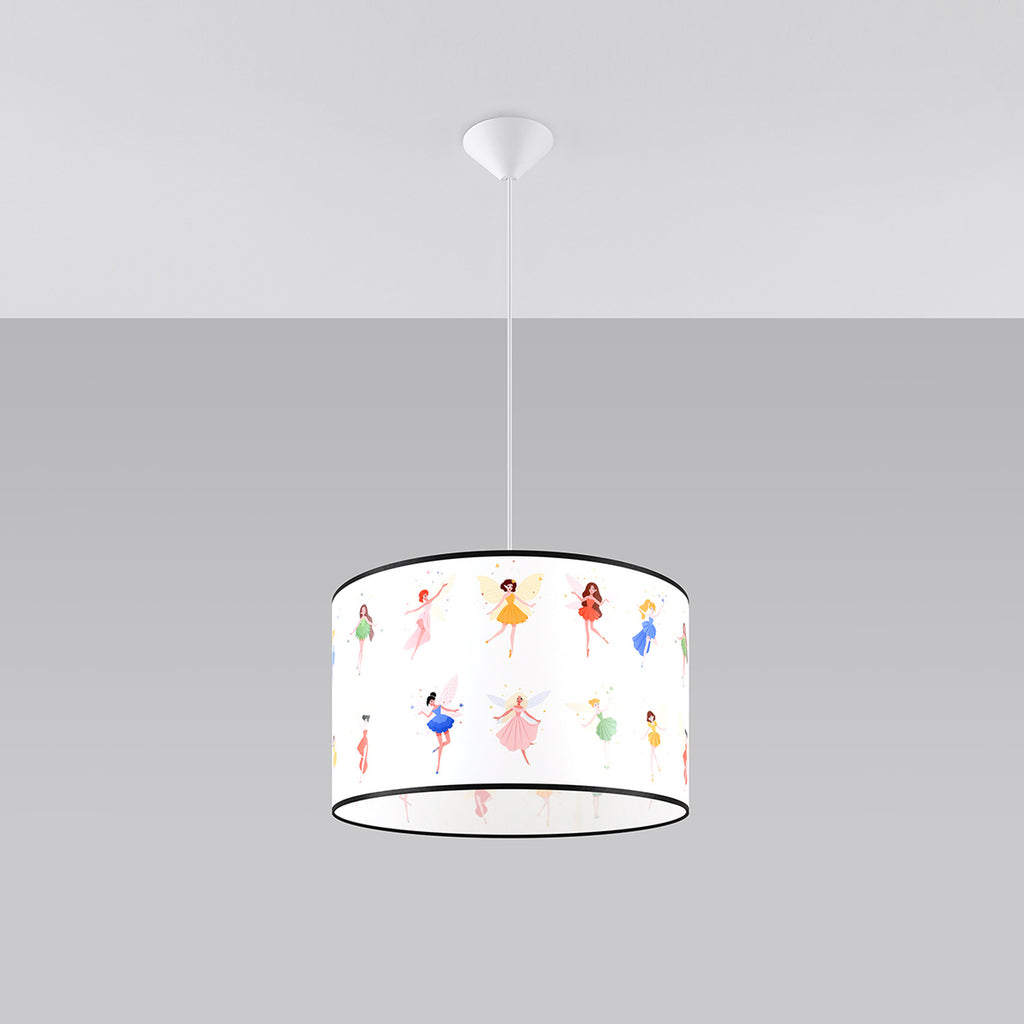 Suspension enfant fées 40 cm E27 de profil