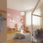 Suspension enfant hiboux 40 cm E27 en ambiance