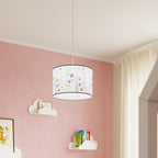 Suspension enfant hiboux 40 cm E27 en situation dans un intérieur