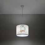 Suspension enfant licorne 30 cm E27 allumée, lumière douce et motif révélé