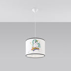 Suspension enfant licorne 30 cm E27 de profil