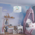Suspension enfant licorne 40 cm E27 en ambiance