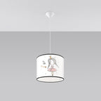 Suspension enfant princesse 30 cm E27 de profil