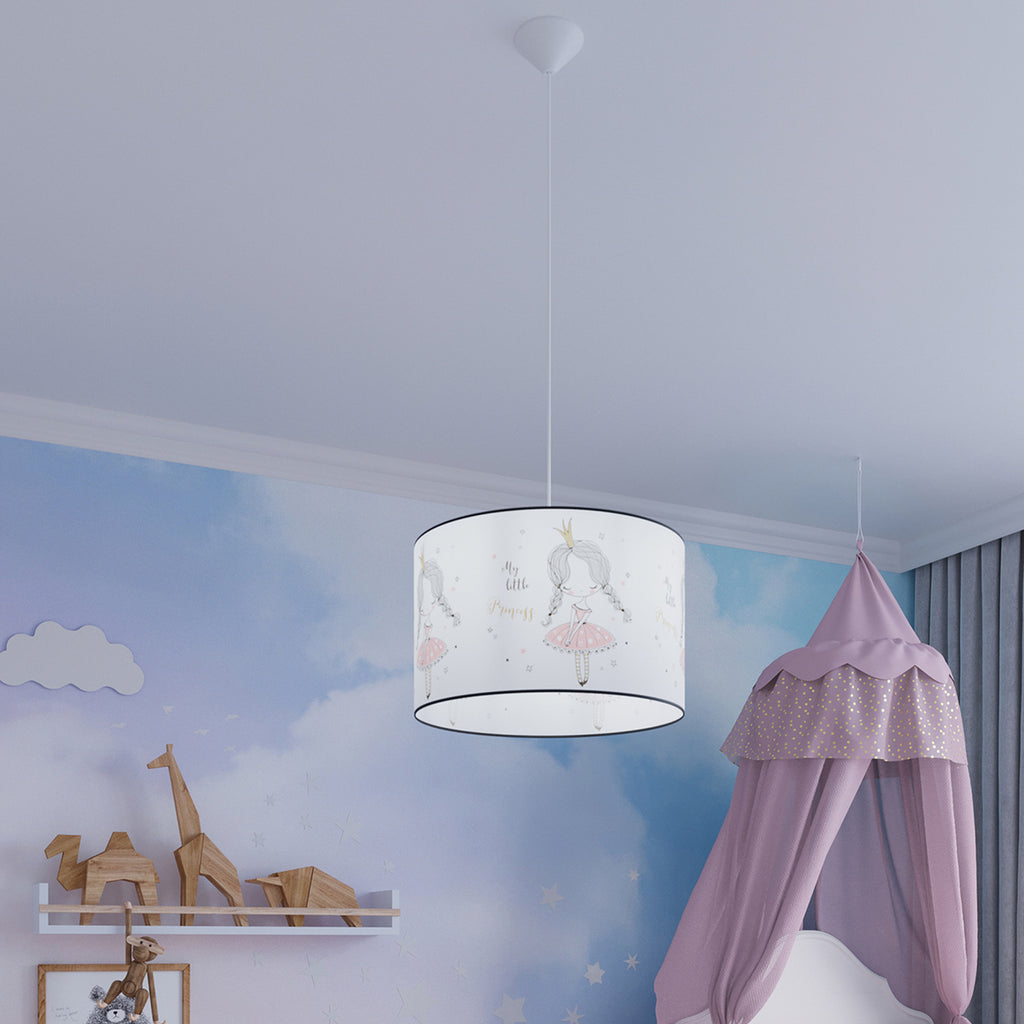 Suspension enfant princesse 40 cm E27 en situation dans un intérieur