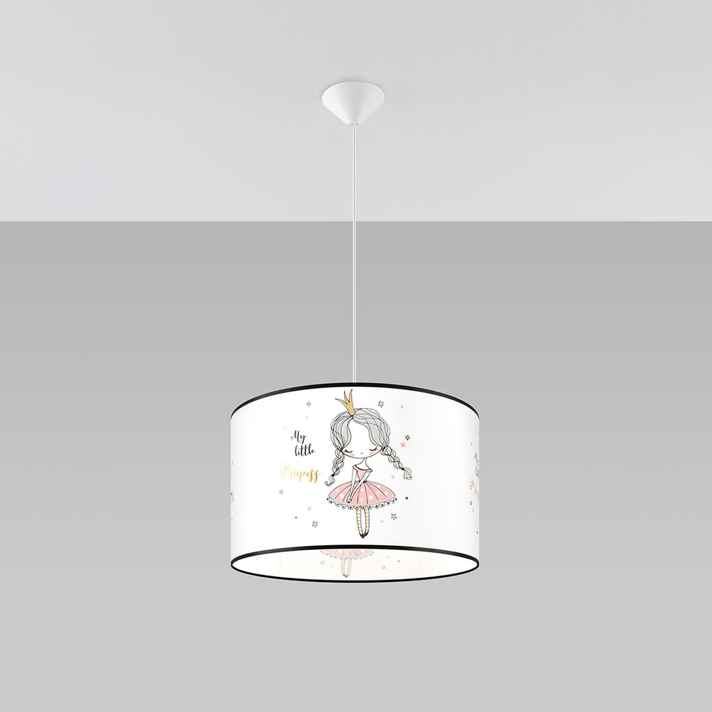 Suspension enfant princesse 40 cm E27 de profil