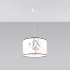 Suspension enfant princesse 40 cm E27 de profil