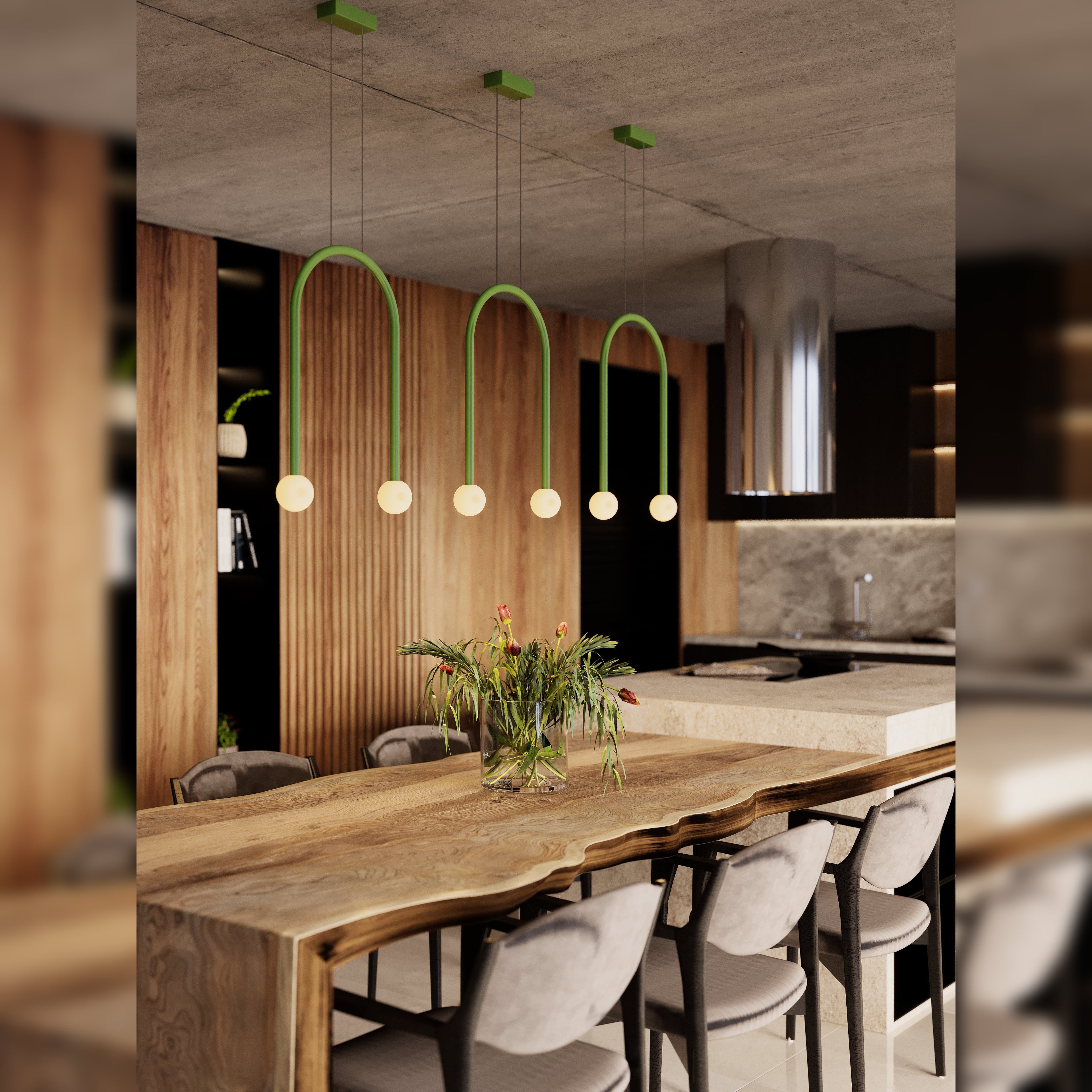 Suspension Enigma verte, vue 2