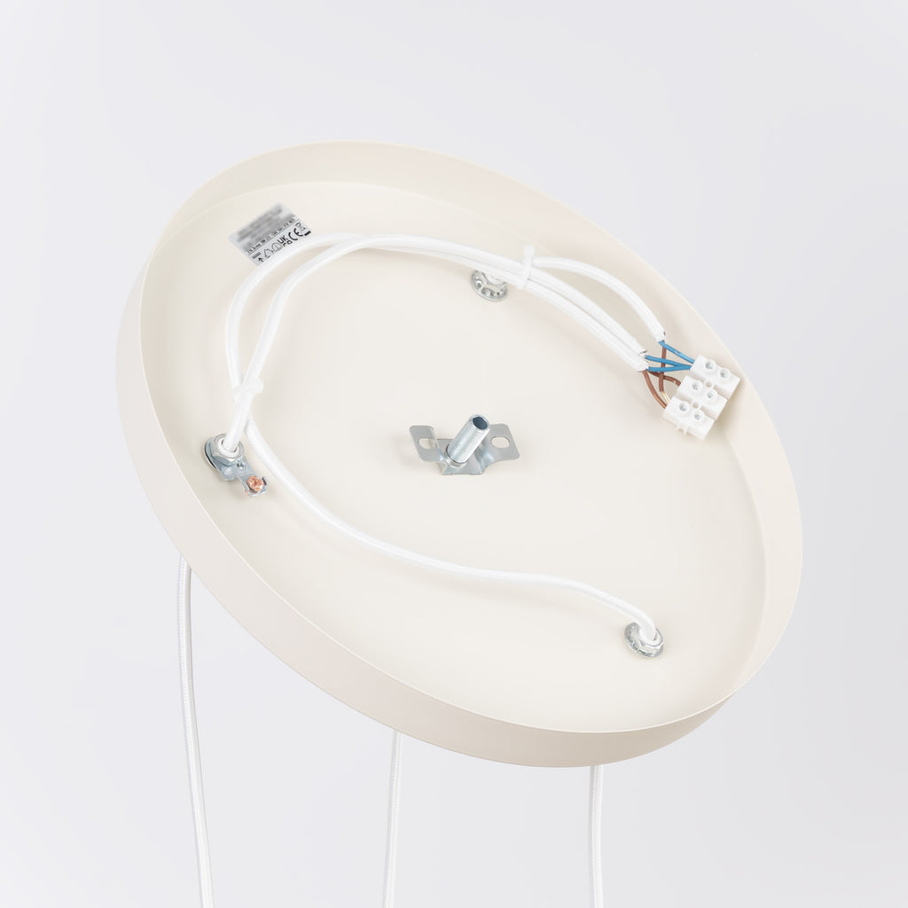 Suspension Estria 3 en grappe cône acier beige E14, autre vue