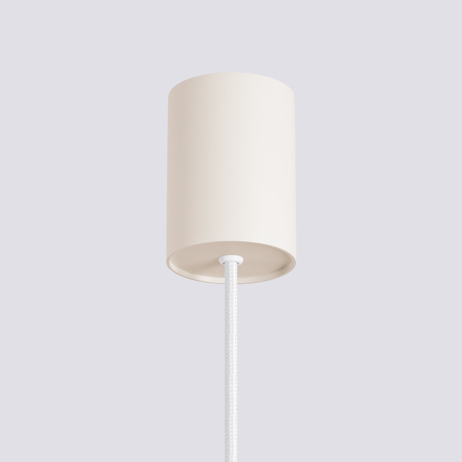 Suspension Estria cône acier beige E14, détail du cône