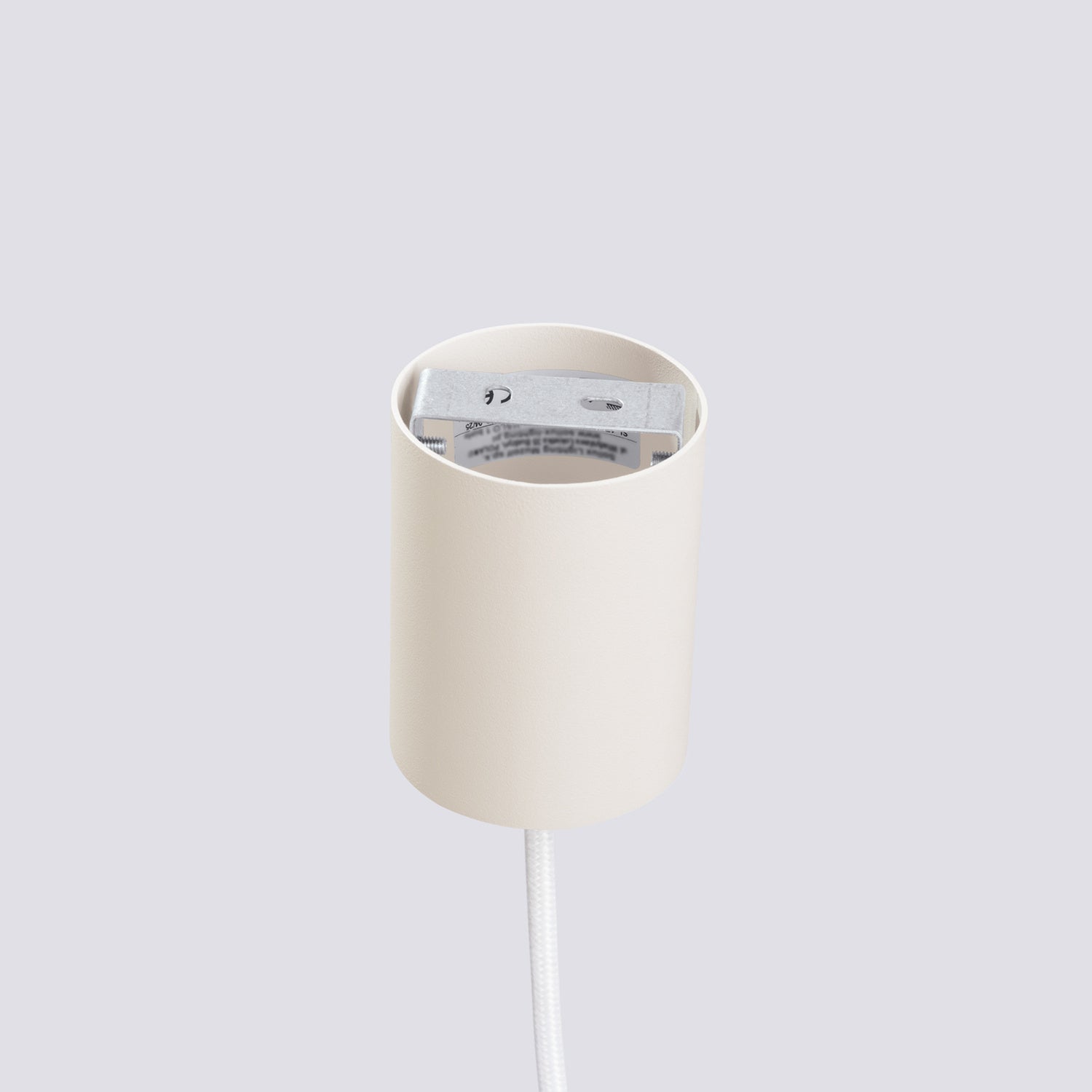 Suspension Estria cône acier beige E14, autre vue