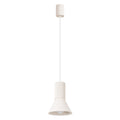 Suspension Estria cône acier beige E14