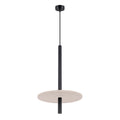Suspension Feltro disque feutre beige et acier noir G9