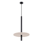 Suspension Feltro disque feutre beige et acier noir G9