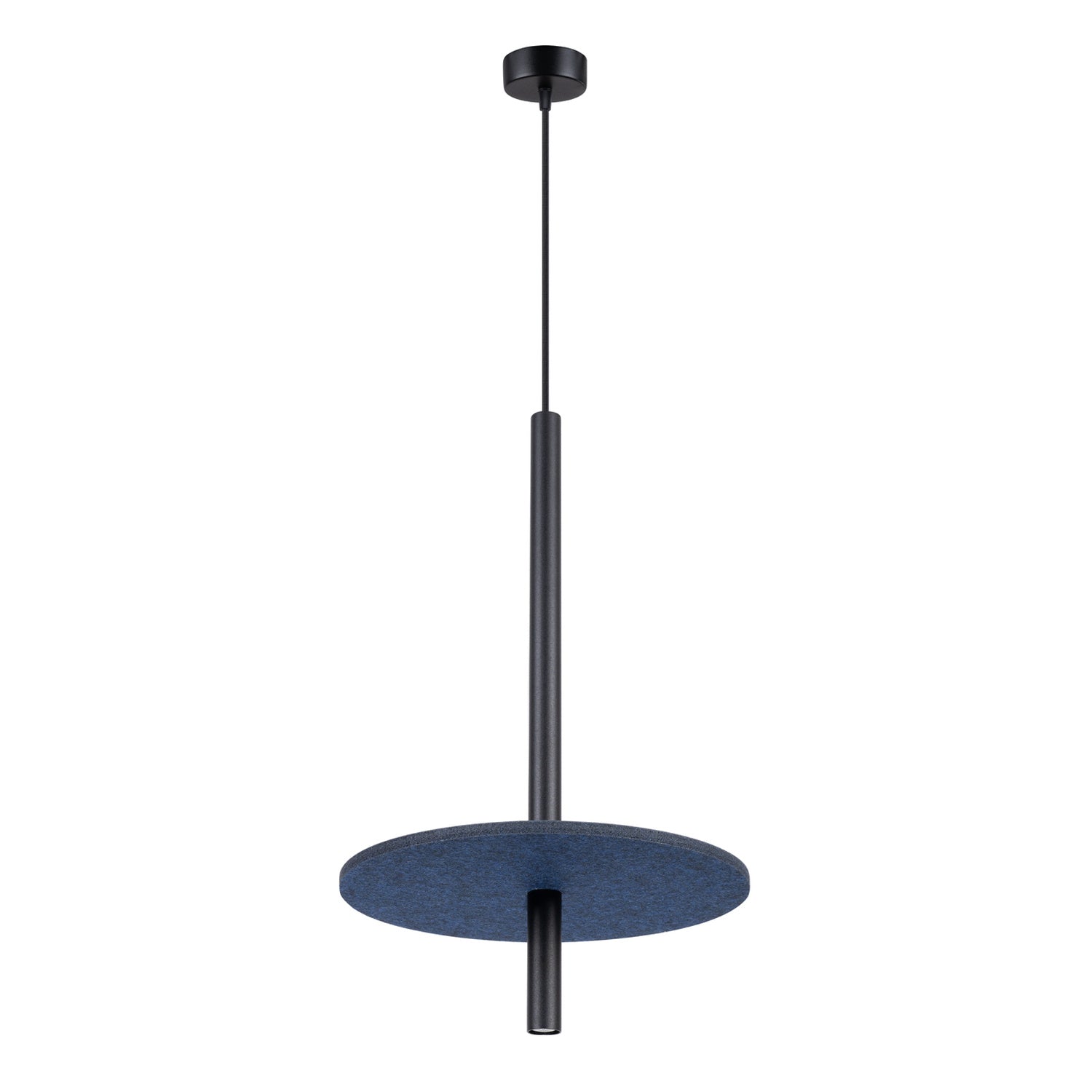 Suspension Feltro disque feutre bleu marine et acier noir G9