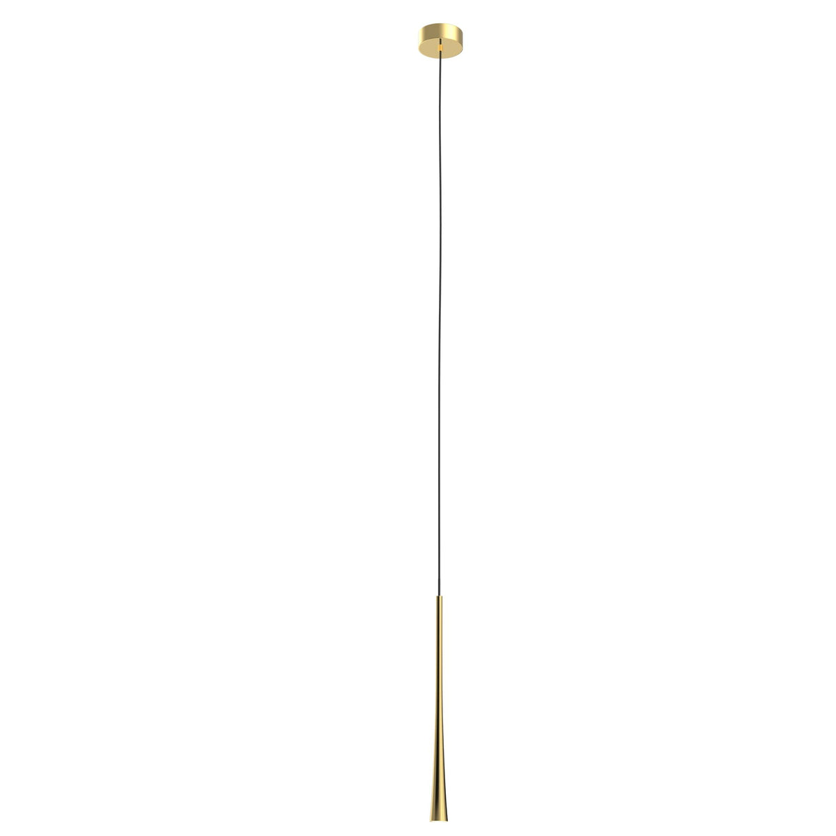Suspension filaire Coffee métal doré H 140 cm avec sa rosace et son fuseau de 40 cm