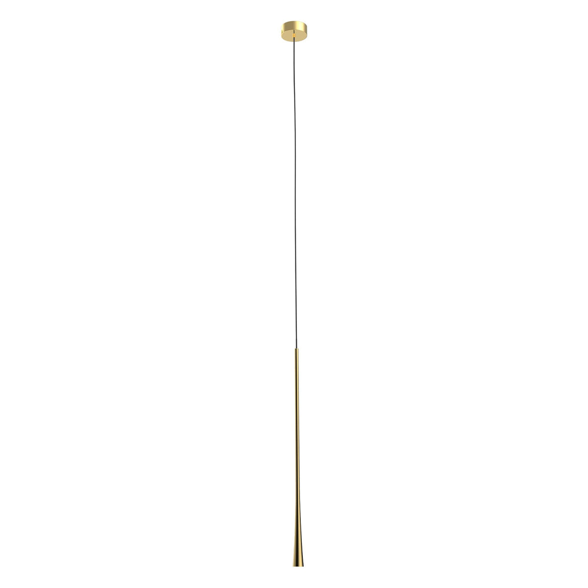Suspension filaire Coffee métal doré H 160 cm avec sa rosace et son fuseau de 60 cm