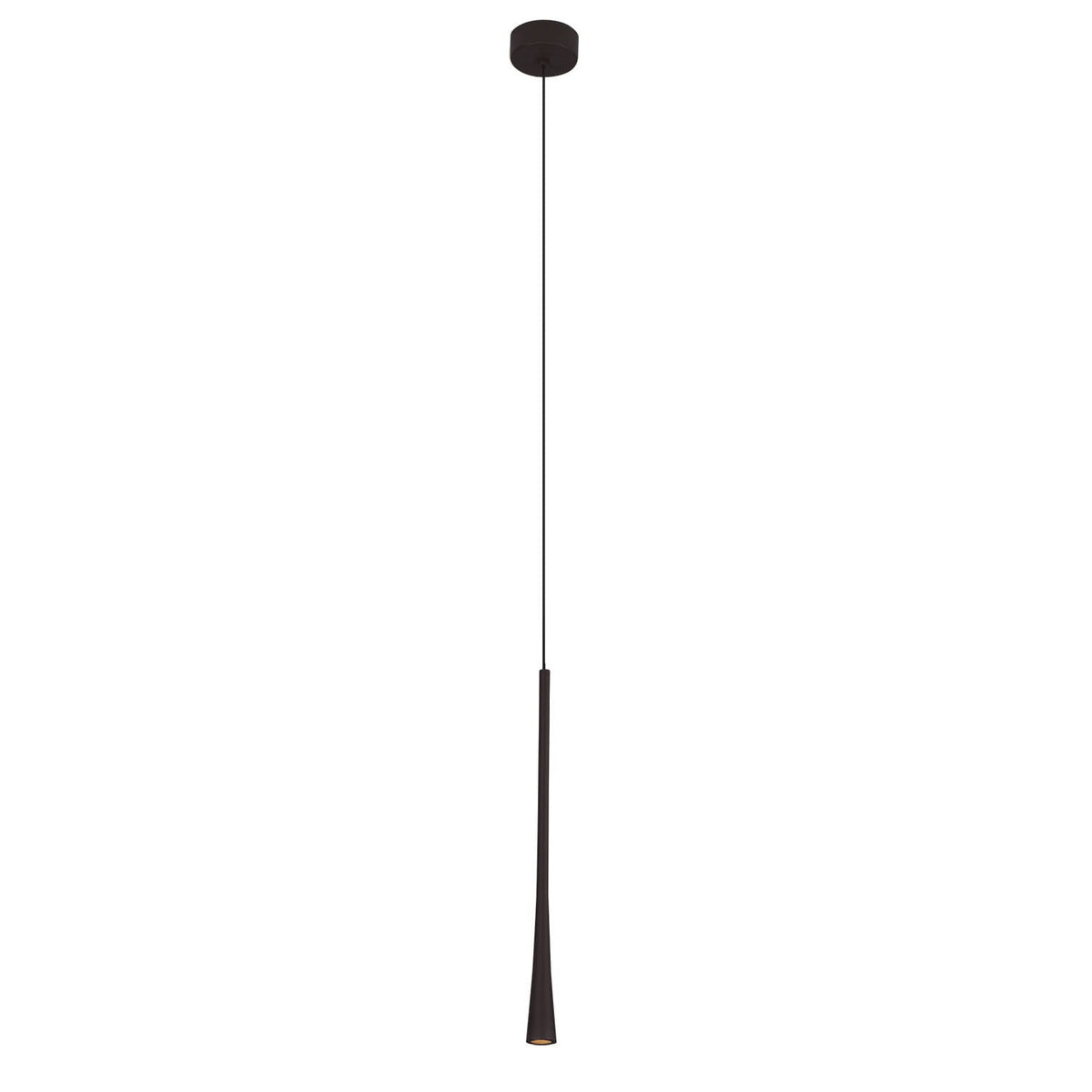Suspension filaire Coffee métal noir H 140 cm avec sa rosace et son fuseau de 40 cm