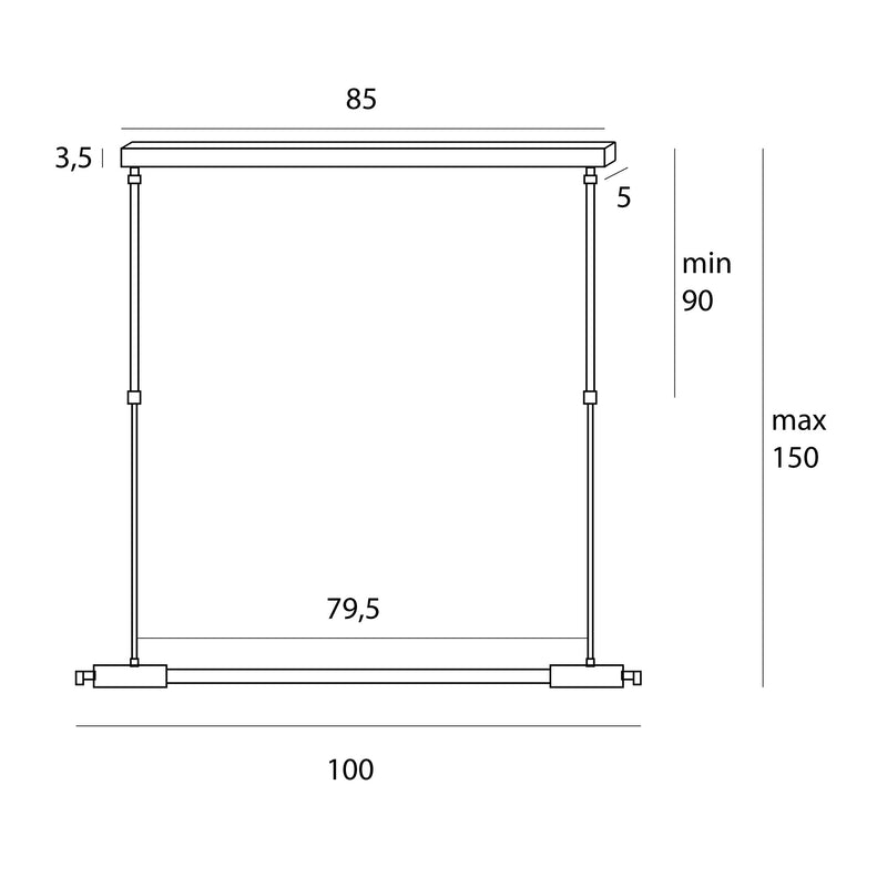 Dimensions Hängeleuchte Flusore, gebürstetes Kupfer