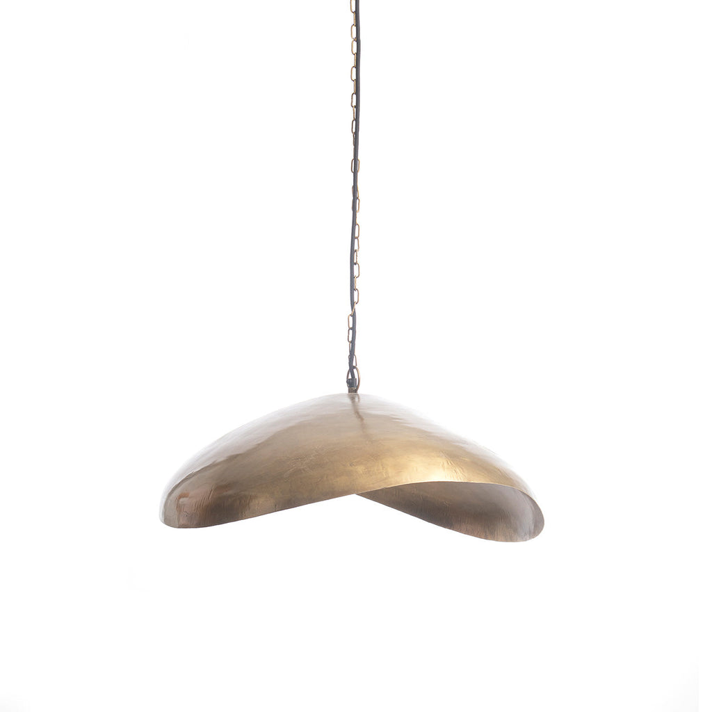 Abat-jour de suspension Fortune Cookie en métal finition laiton 54 cm