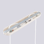 Suspension Halo 2 boules opale barre beige en ambiance