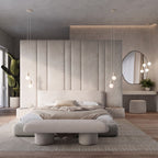 Suspension Halo 2 boules opale grappe beige dans un intérieur