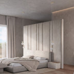 Suspension Halo 2 boules opale grappe beige en situation