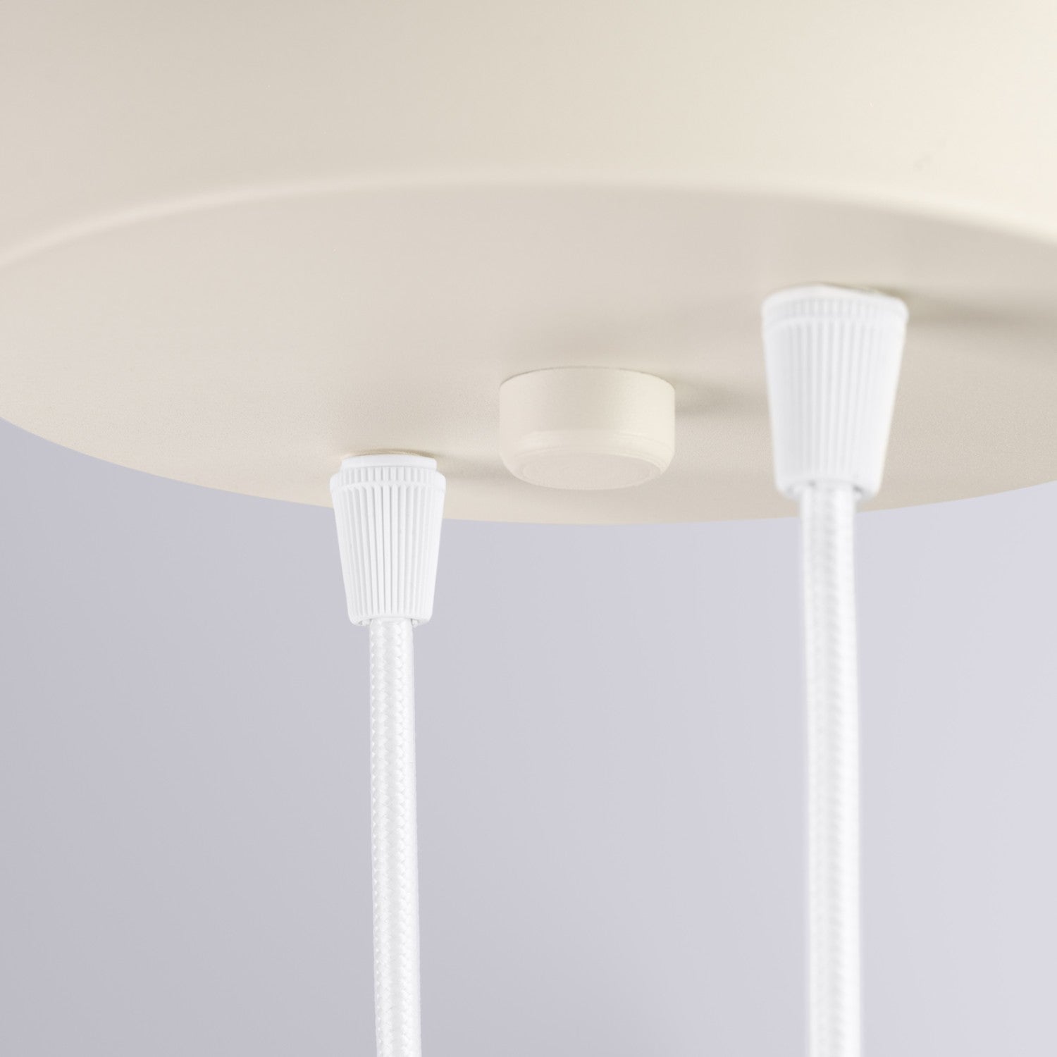 Suspension Halo 2 boules opale grappe beige en situation