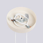 Suspension Halo 2 boules opale grappe beige en ambiance