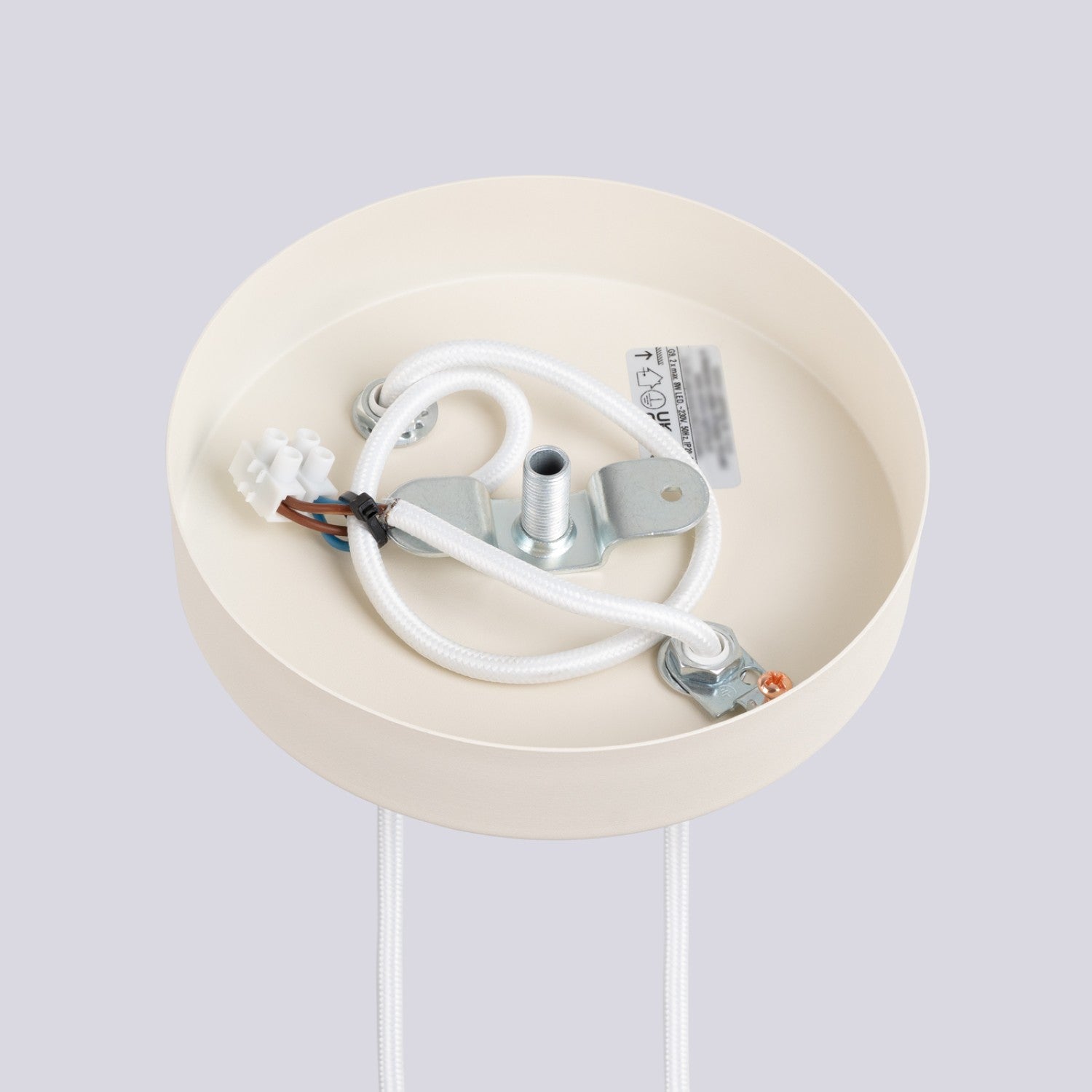 Suspension Halo 2 boules opale grappe beige en ambiance