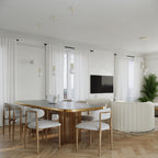 Suspension Halo boule opale beige en situation