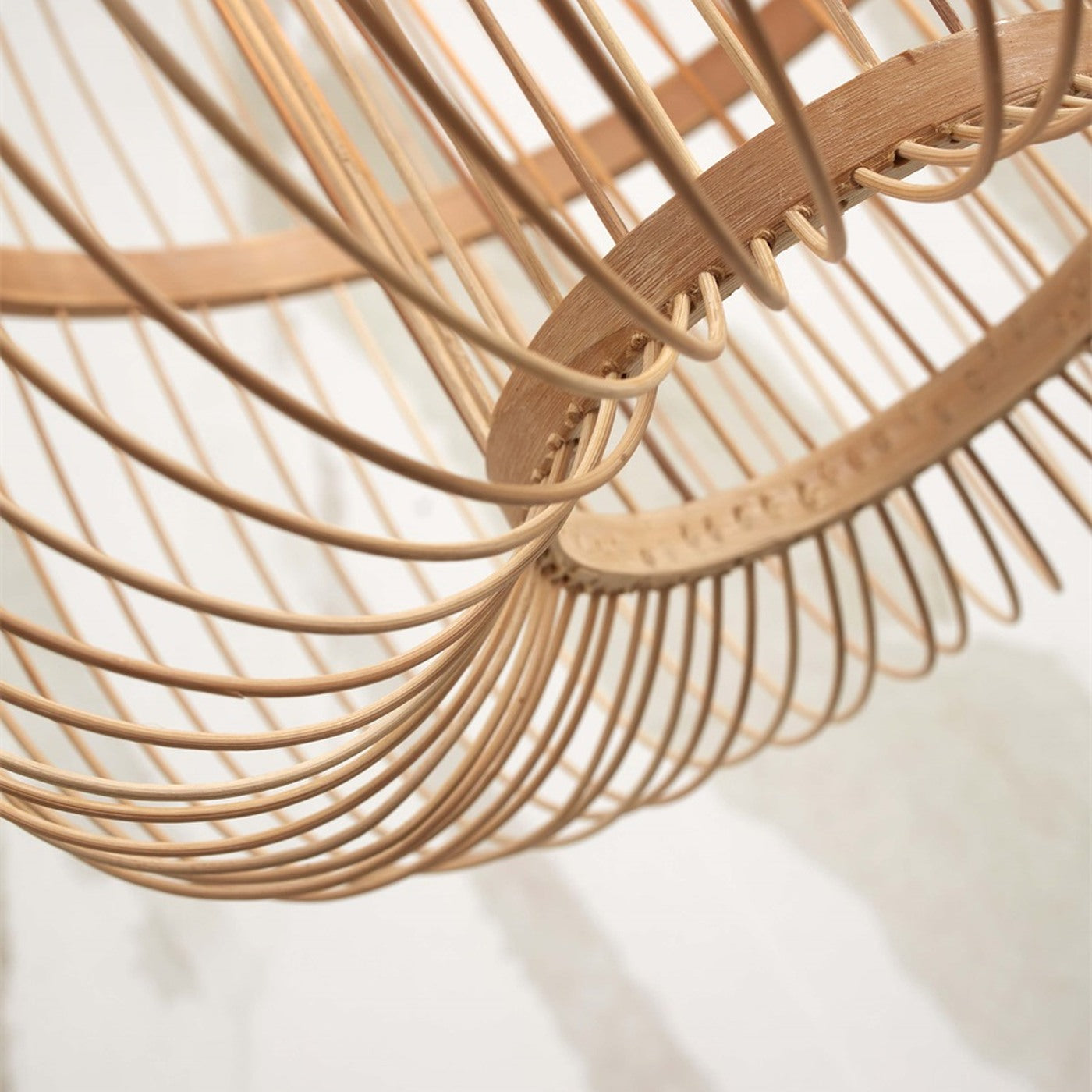 Suspension Hokkaido bambou naturel 25 cm E27, vue 8