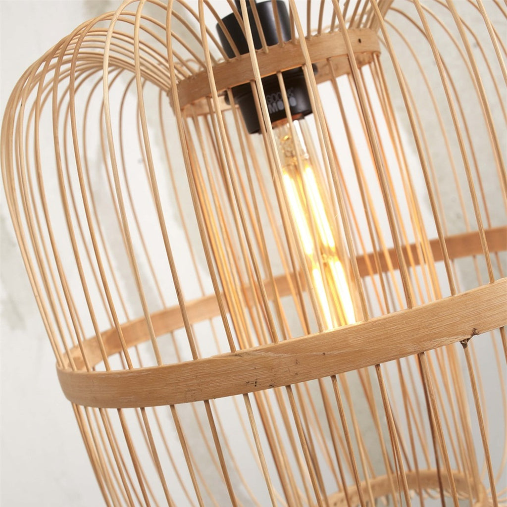 Suspension Hokkaido bambou naturel 38 cm E27, vue 8