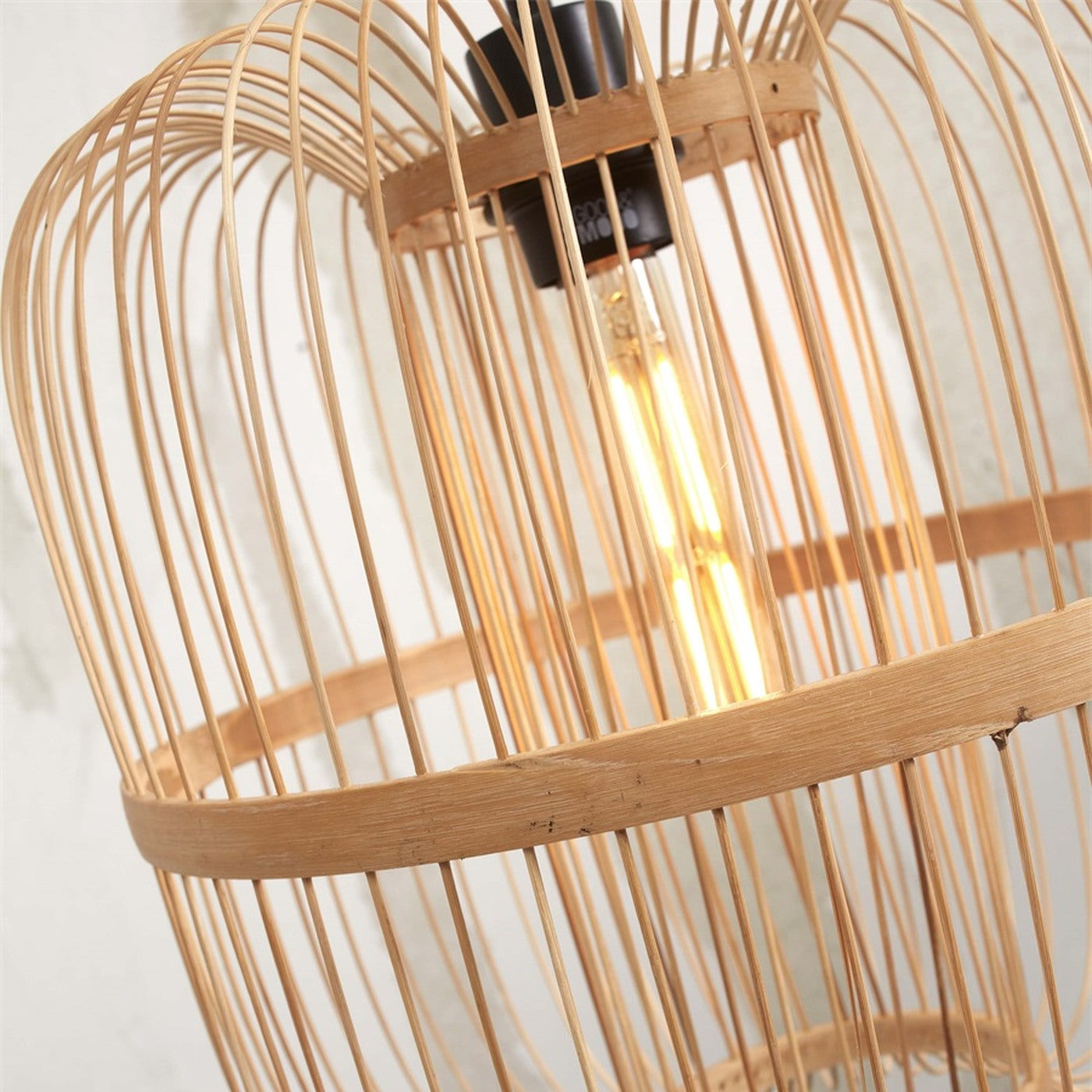 Suspension Hokkaido bambou naturel 38 cm E27, vue 8