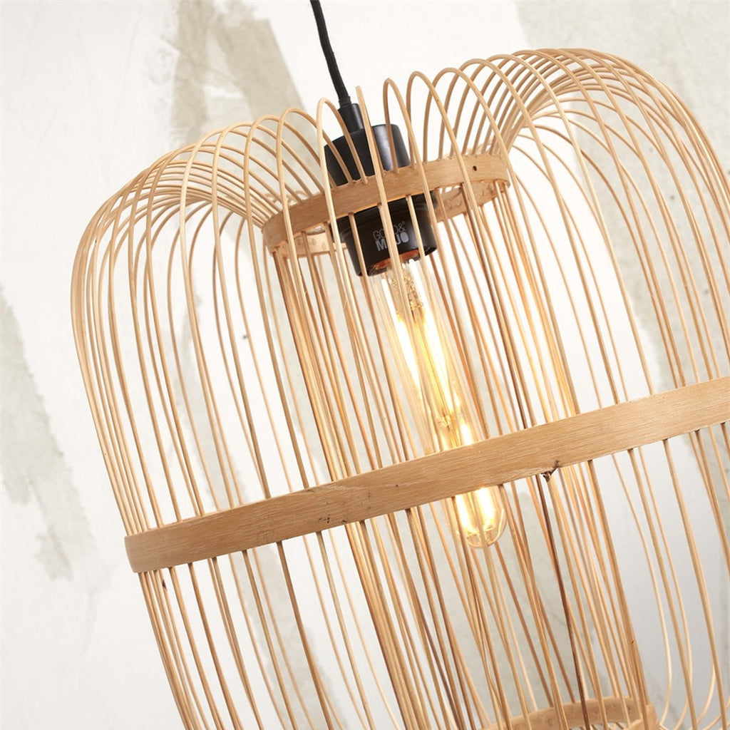 Suspension Hokkaido bambou naturel 38 cm E27, vue 9