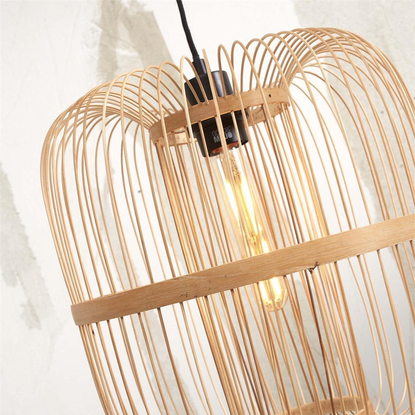 Suspension Hokkaido bambou naturel 38 cm E27, vue 9