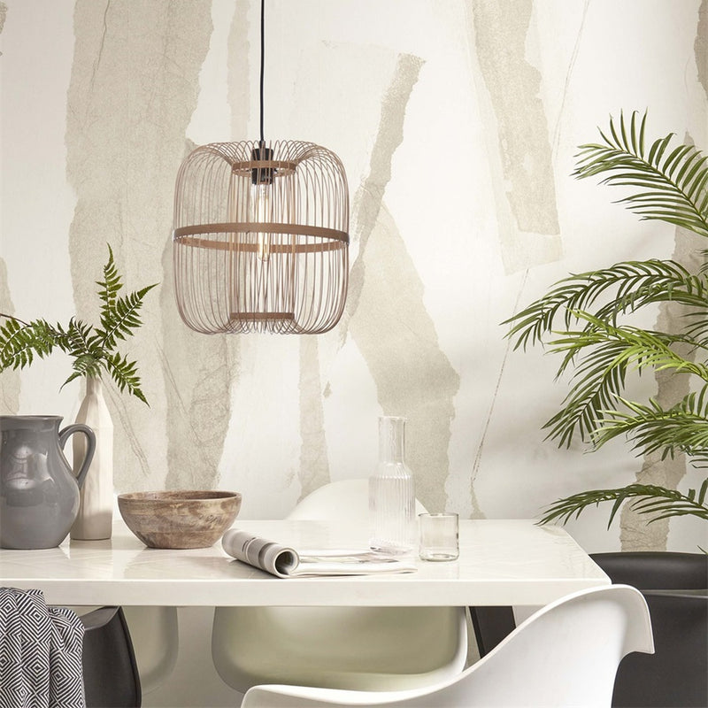 Dimensions Suspension Hokkaido bambou naturel 38 cm E27