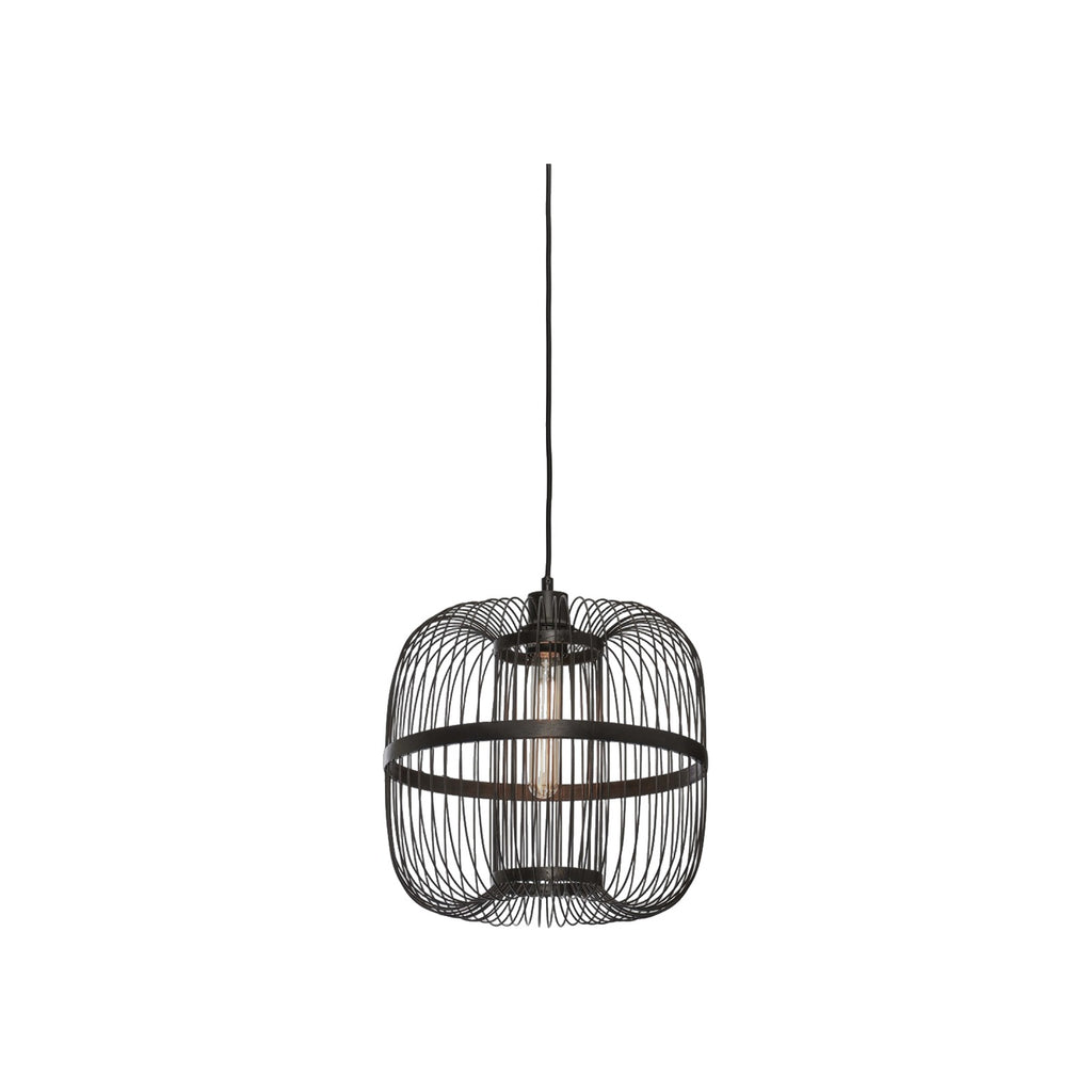 Suspension Hokkaido bambou noir 38 cm E27