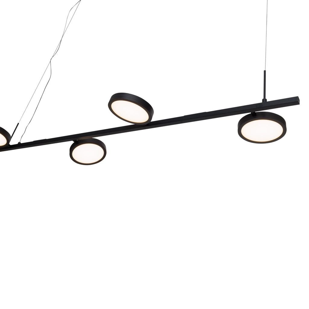 Suspension Ibiza 4 lumières noire, vue 4