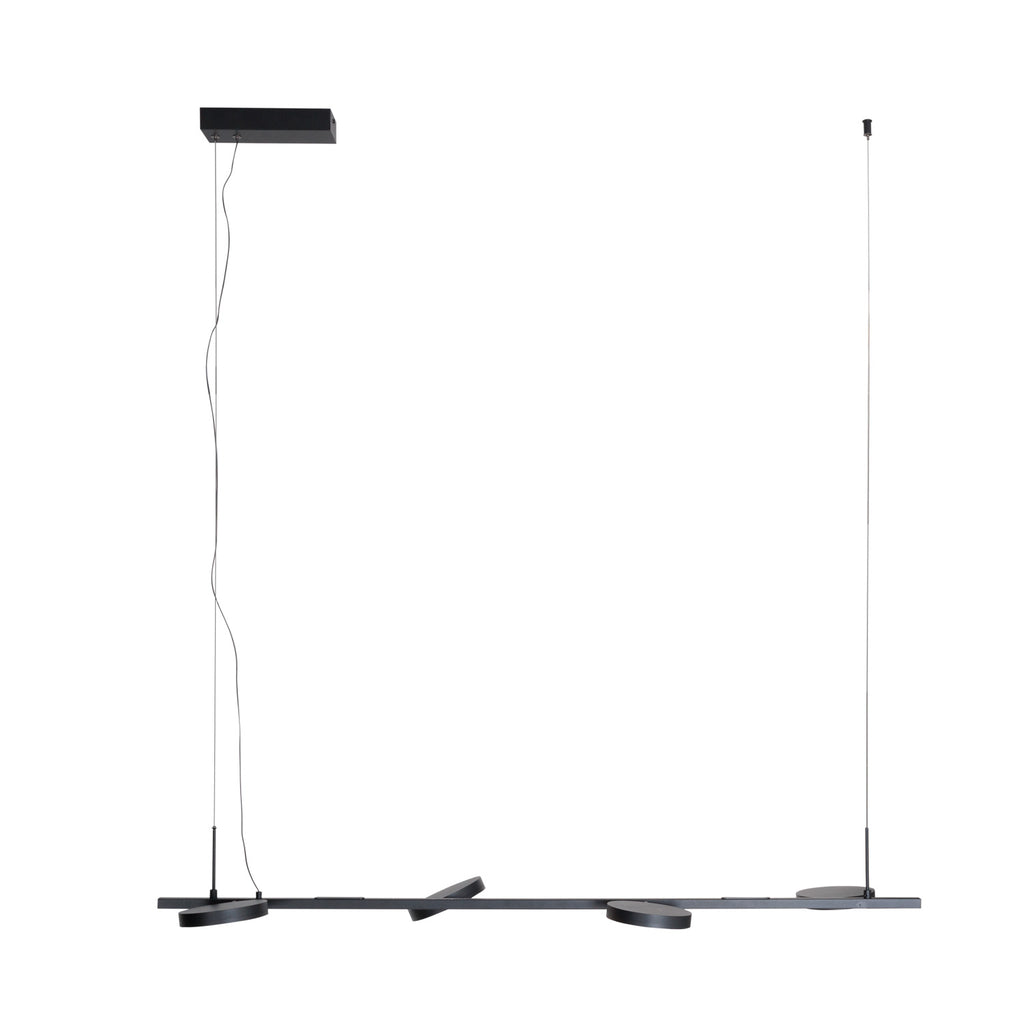 Suspension Ibiza 4 lumières noire