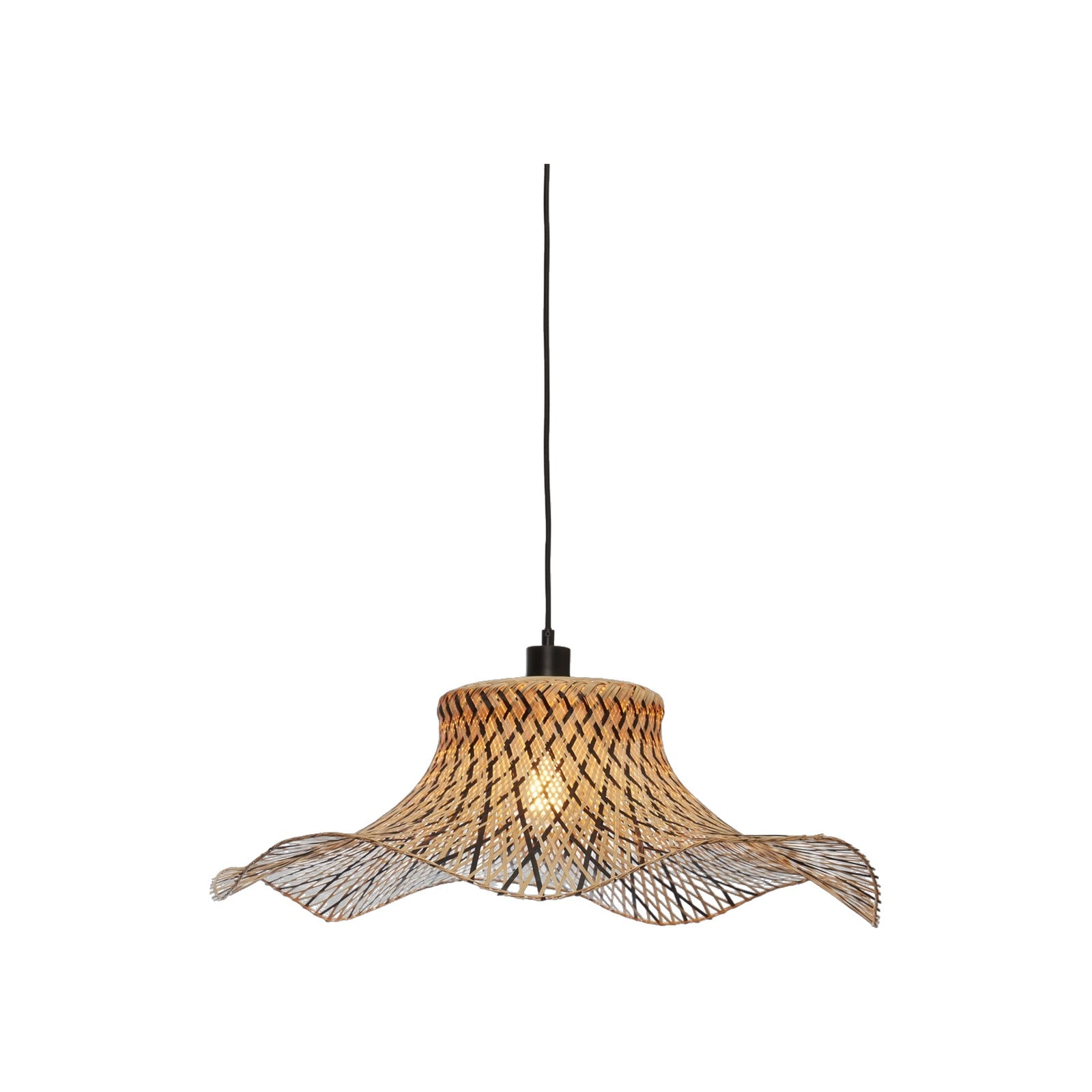 Suspension Ibiza bambou bicolore 65 cm E27