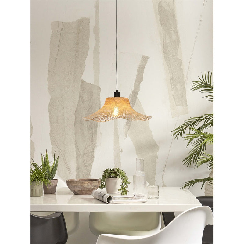 Dimensions Suspension Ibiza bambou naturel 50 cm E27