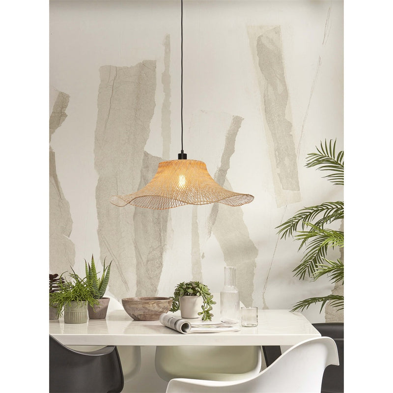 Dimensions Suspension Ibiza bambou naturel 65 cm E27