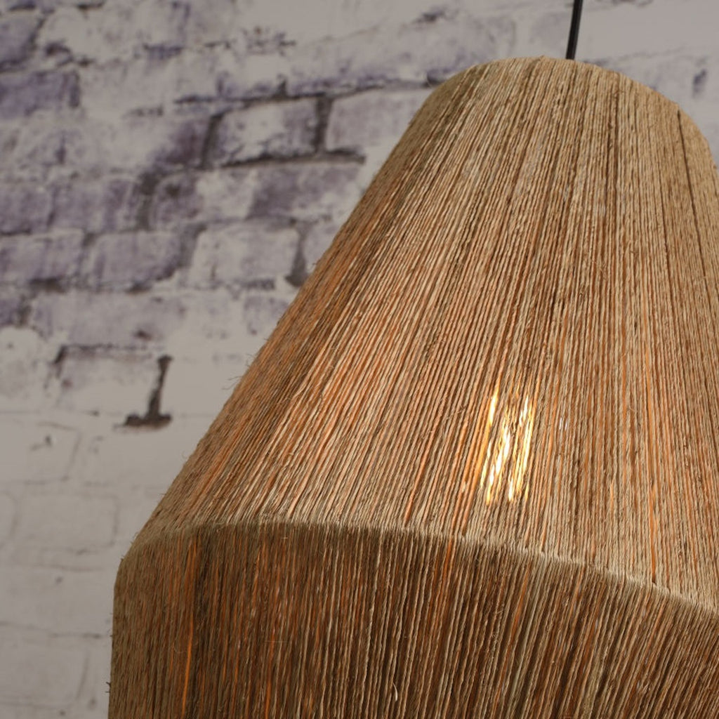 Suspension Iguazu jute naturel 40 cm E27, vue 7
