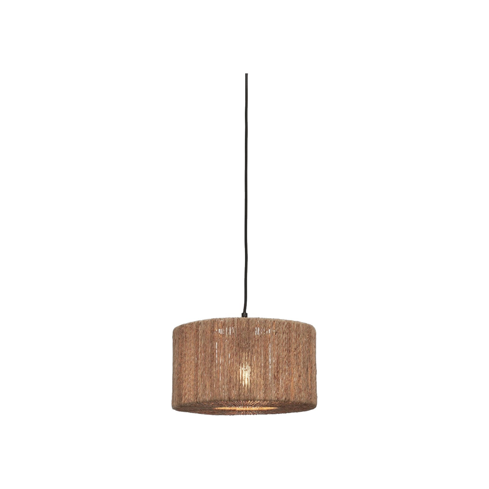 Suspension Iguazu jute naturel tambour 30 cm E27