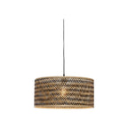 Suspension Java bambou bicolore tambour 50 cm E27