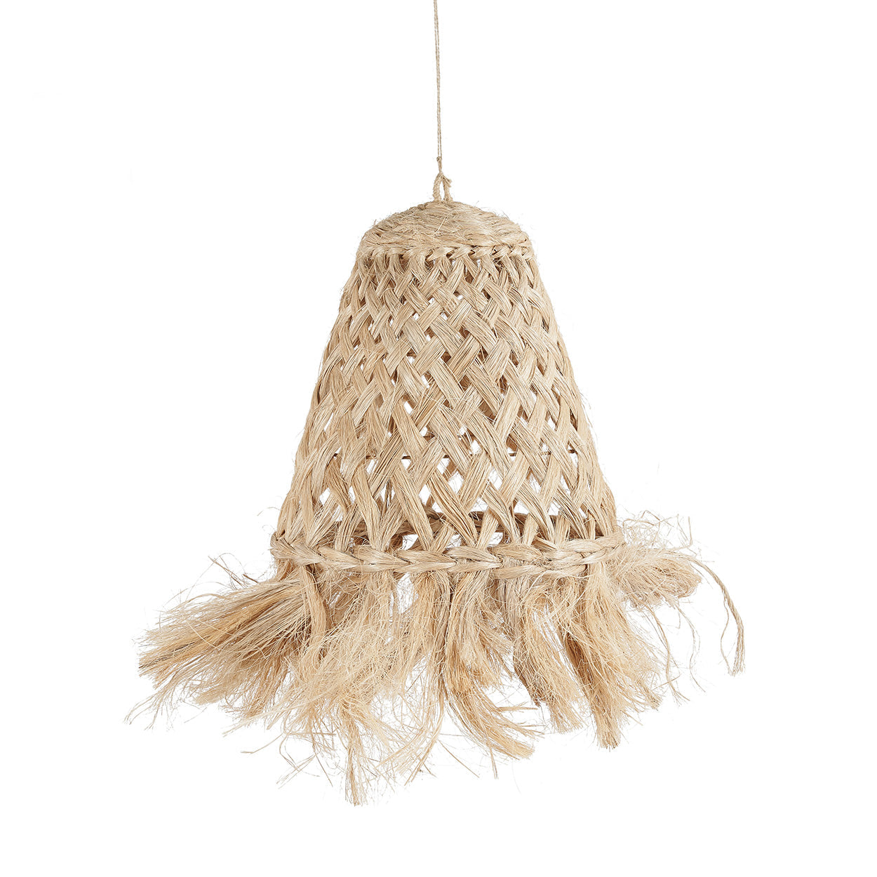 Abat-jour de suspension Jelly Fish en abaca naturel 43 cm