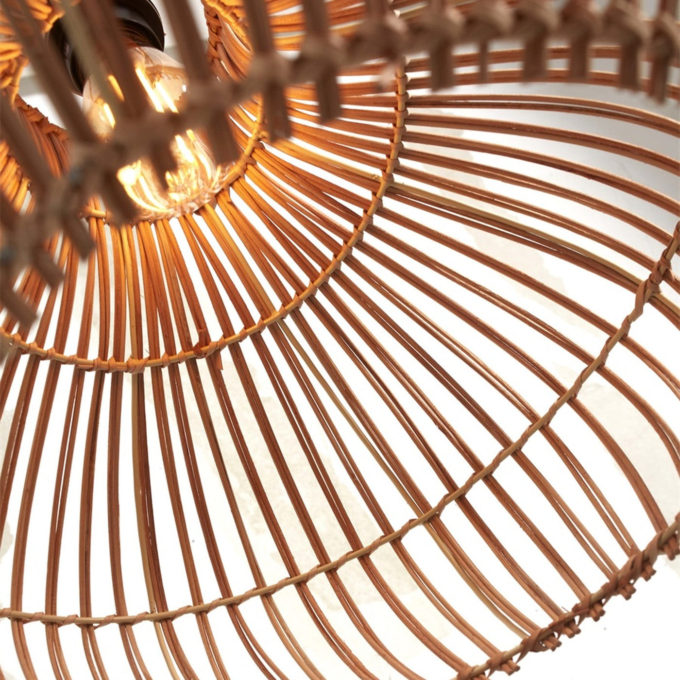 Suspension Kalahari rotin naturel 32 cm E27, vue 6