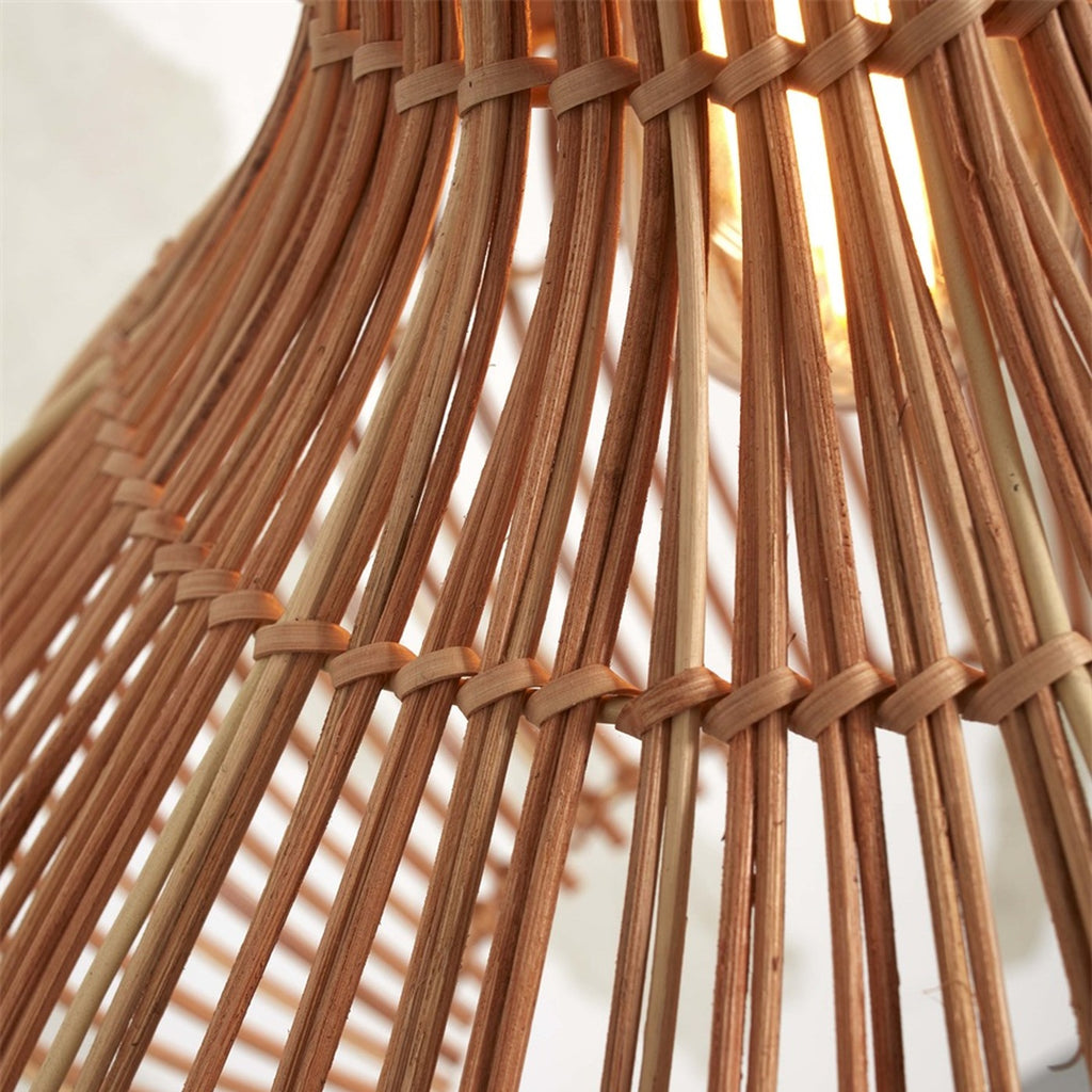 Suspension Kalahari rotin naturel 32 cm E27, vue 8